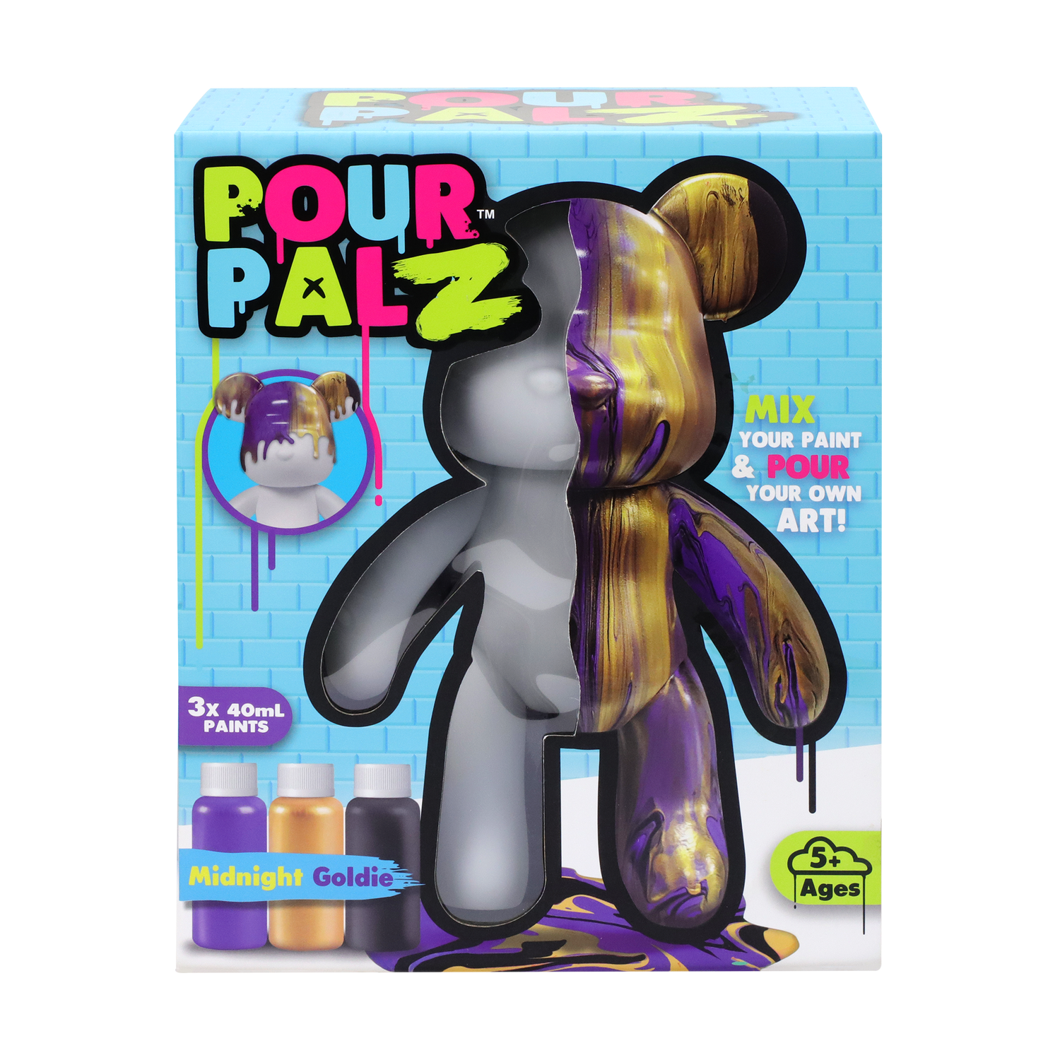 Pour PalZ Large Paint Bear MIDNIGHT GOLDIE Wave 2 — TOYMONSTER